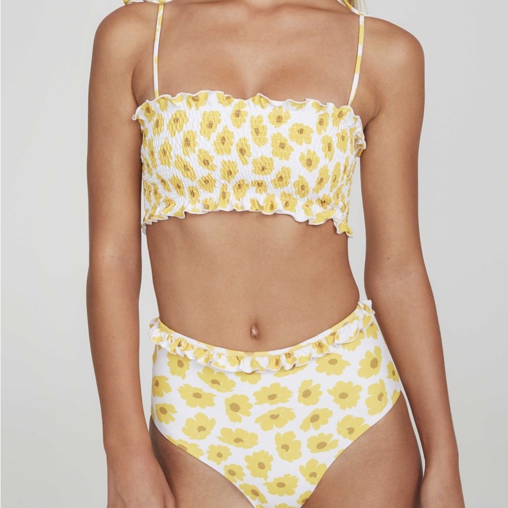 Yellow Floral Bikini Set